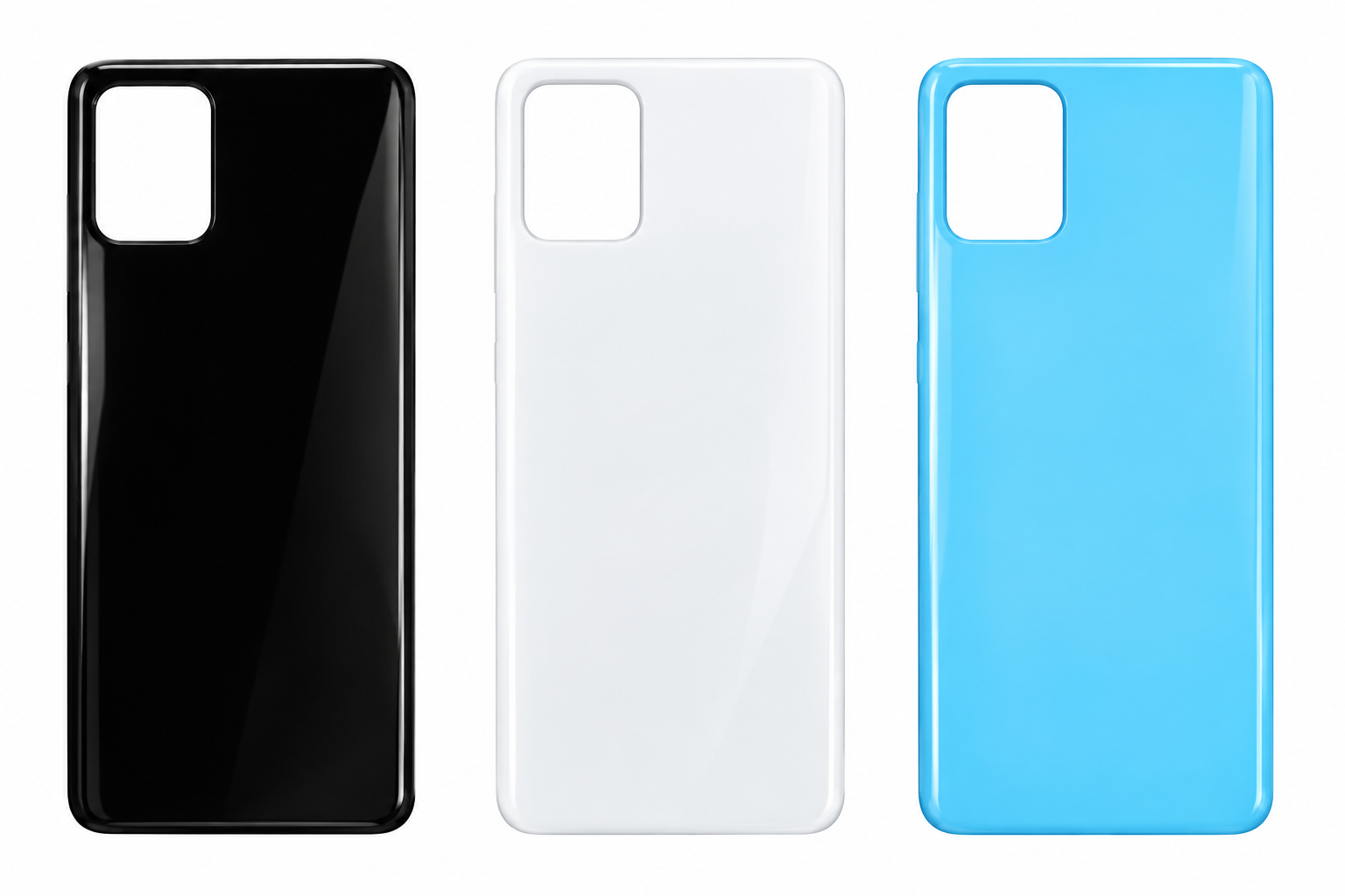 Compatible Replacement for Samsung Galaxy A71 Back Panel – Black, White & Blue